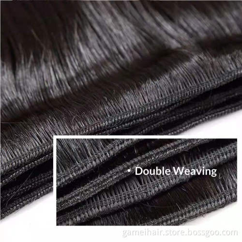 wholesale frontal custom wigs 100% Human hair extension bundle cutical aligned raw brazilian hair Straight Hair Bundles
